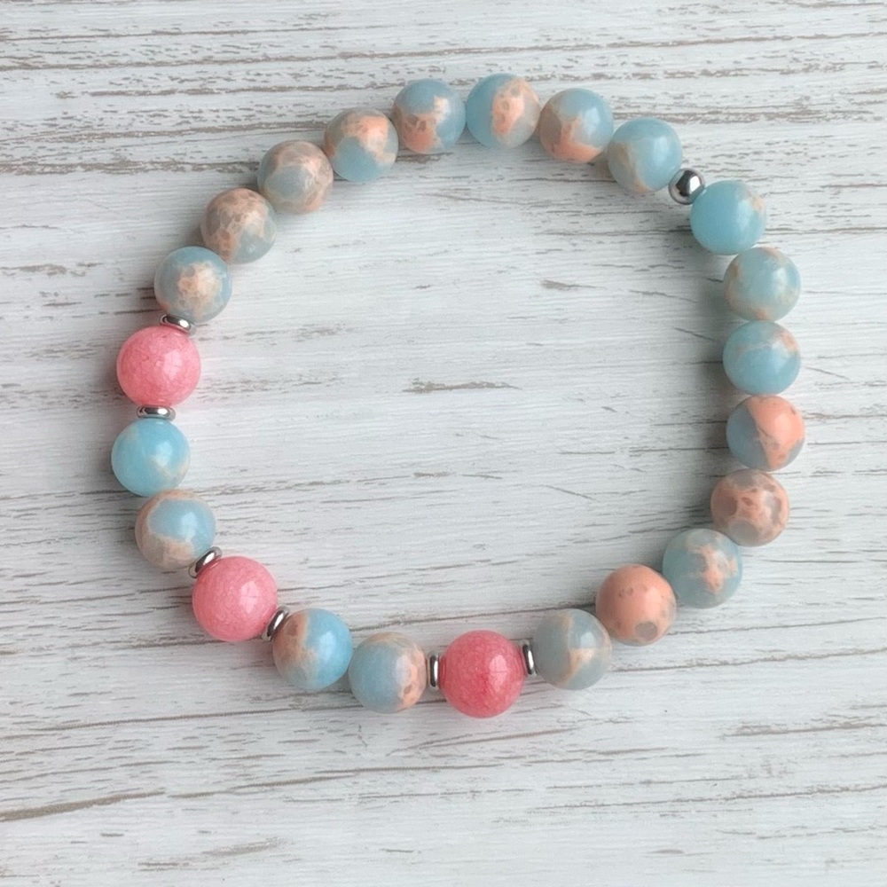 Beaded gemstone bracelet
